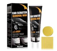 Efface Rayure Voiture 2026 - Car Scratch Remover Wax, Pâte de Réparation pour Rayures Profondes, Cire de Polissage Anti-Rayures avec Chiffon et Éponge, Universel pour Carrosserie (1PC)