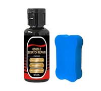 Efface-Rayures Casque Moto - 35ml Crème Réparation Tourbillons Visière Et Masque | Kit Restauration Vision Claire Avec Éponge | Revêtement Protecteur Brillance Lunettes Sécurité Entretien Accessoire