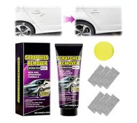 Effacer Polish Voiture avec Chiffon Nano et Balle Éponge, 120g Pâte Réparation Rayures Voiture (1PCS)