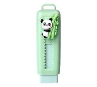 Effaceur de crayon rétractable coulissant | Graisseur Push de 8 x 2,5 cm | Facile à utiliser Les gommes de crayon Panda de dessins animés Push Pull Slide Erasers pour enfants | Lin