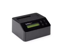 StarTech.com Effaceur de Disque Dur à Baie Unique, Nettoyeur d'HDD/SSD Autonome, 4Kn, USB 3.0 à SATA III (6 Gbps), 9 Modes d'Effacement, Dock Nettoyeur de Disque Dur Secure Erase, Port d'Imprimante DB-9, TAA