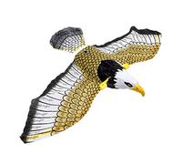 Effaroucheur d'oiseaux Aigle Suspendu répulsif Faucon Oiseau Lumineux avec Musique Oiseau Volant pour Cicatrice Oiseaux, Écureuils, Souris, Lapins Autres Rongeurs-43 * 25cm (1 PCS)