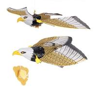 Effaroucheur d'oiseaux, Lot de 2 leurres d' Volant, Faux leurre de Faucon Volant, décoration de Jardin d'extérieur, Dispositif d'effarouchement réaliste pour Souris, écureuils, Lapins et rongeurs