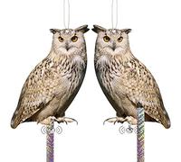 Effaroucheur Oiseaux, Anti Pigeon Balcon, Repulsif Pigeon, Effaroucheur Pigeons Balcon, Corbeau Anti-Pigeon, Hibou Anti Pigeons, Epouvantail pour Balcon Extérieur Jardin 2 Pièces Carton