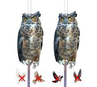 Effaroucheur Oiseaux, Anti Pigeons Extérieur Carton, Effaroucheur Pigeons Repulsif Oiseaux, Repulsif Oiseaux Exterieur, Repulsif Pigeon Epouvantail Oiseaux, 2 Pièces Effaroucheur d'oiseaux Jardin