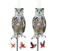 Effaroucheur Oiseaux, Anti Pigeons Extérieur Carton, Repulsif Pigeon Epouvantail Oiseaux, Effaroucheur Pigeons Repulsif Oiseaux, Repulsif Oiseaux Exterieur, 2 Pièces Effaroucheur d'oiseaux Jardin