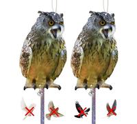 Effaroucheur Oiseaux, Anti Pigeons Extérieur Carton, Repulsif Pigeon Epouvantail Oiseaux, Repulsif Oiseaux Exterieur, 2 Pièces Effaroucheur Pigeons Repulsif Oiseaux Effaroucheur d'oiseaux Jardin