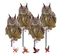 Effaroucheur Oiseaux, Anti Pigeons Repulsif Oiseaux, Effaroucheur Pigeons Extérieur Carton, Repulsif Oiseaux Exterieur, Repulsif Pigeon Epouvantail Oiseaux, 4 Pièces Effaroucheur d'oiseaux Jardin