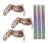 Effaroucheur Oiseaux, Repulsif Pigeon, Anti Pigeons pour Balcon, Anti Oiseaux, Effaroucheur Pigeons,Epouvantail a Jardin Exterieur 3 Pièces