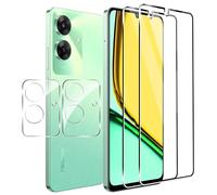 Effcotuo 2 Pièces Verre Trempé pour Realme C61 Protection écran 2 Pièces Caméra Arrière Protecteur Film Anti Rayures sans Bulles d'air -Ultra Transparent 9H Glass