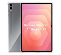 Effcotuo Coque Compatible avec Samsung Galaxy Tab S11 Ultra 5G 14.6" Etui Antichoc Cover Case Housse de Protection en Silicone Soft TPU Souple, Mince et Limpide, Transparent