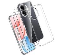 Effcotuo Coque pour Honor 400 5G Case avec 2 Verre Trempé Protection écran Deux, Transparent Soft Etui Silicone TPU Cover Absorption de Choc et Anti-Scratch Housse étui