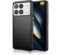 Effcotuo Coque pour Xiaomi POCO F6 Pro Cover, Etui Souple Flexible en Premium TPU, Antichoc, Anti-dérapante pour POCO F6 Pro-Noir