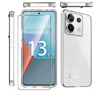 Effcotuo Coque pour Xiaomi Redmi Note 13 Pro/POCO X6 5G Verre Trempé Protection écran Deux, Transparent Soft Silicone TPU Absorption de Choc et Anti-Scratch Housse étui