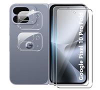 Effcotuo Lot de 2 films de protection d'écran pour Google Pixel 10 Pro Fold 5G - Dureté 9H - Verre blindé externe + 2 protections d'appareil photo - Anti-rayures