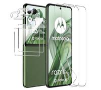 Effcotuo Protection écran pour Motorola Moto Razr 50 Ultra Verre Trempé,2 Pièces Film Arrière en TPU,2 Pièces Caméra Arrière Protecteur Verre Trempé, Protection Film Flexible