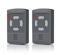 Effdrdfs Lot de 2 télécommandes pour porte de garage - 40,685 MHz - Compatible avec Hörmann HSM4-40, HSM2-40, HS2-40, HS4-40, HSE2-40, HSE4-40, bouton gris - 4 canaux
