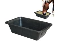 Effectif D'élevage - Pan D'alimentation En Caoutchouc Pour Les Chevaux, Utilisation Multi-animaux Avec Grande Capacité, Seau À Support Stable Et Sûr Pour Les Cerfs De Bétail De Volaille De Basse-cour,