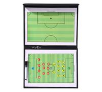 Effective Strategy Communica Tableau blanc double face, finition extérieure en similicuir, composant pédagogique effaçable, organiseur portable de tactiques sportives avec vingt-quatre marqueurs