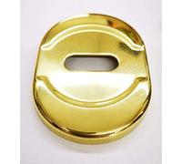 effedielle Afficher en aluminium trou double carte couleur or brillant - plaque pour porte blindée, plaque goujon ATRA-DIERRE (86 x 62 mm) compatible avec d'autres marques de serrures