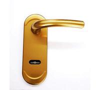 effedielle Atra-Dierre Plaque + Kit Poignée Universelle Droite Gauche Aluminium Anodisé Bronze F4 Simple pour Porte Courbe Q8 Double Trou 1mm 182x62mm Dimension Intérieure 85mm