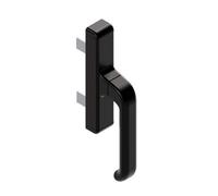 effedielle CREMONESE GIESSE 1004 POIGNÉE POUR INFIXES EN ALUMINIUM EXTÉRIEUR "PERSE" Couleur noire RAL 9005-Ambidextre Bidirectionnel Ouverture extérieure