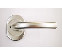 effedielle Kit poignée+exposition courte forme ovale 86 x 62 mm poignée pour porte blindée sécurité ATRA-DIERRE finition chrome satiné F1