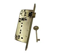 effedielle® Serrure de brevet grande AGB avec façade de 22 mm. Entrée 50 mm. Finition laiton brillant. Serrure à mortaise classique pour portes intérieures AGB