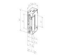 effeff Gâche de serrure électrique Assa Abloy 118, tension de 10-24 V CA/CC, pas de déverrouillage mécanique Quantité:1