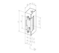 effeff Gâche électrique sans gâche 17 12 V DC 100%ED Stand DIN L/R avec FaFix Quantité:1