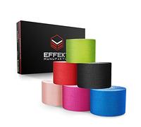 Effekt Bande Kinésiologique Imperméable (5 M X 5 Cm), 6 Rouleaux - Bande Kinesiologie Pour Le Soutien Musculaire Et La Récupération Des Blessures, Bande De Taping (multicouleurs).