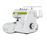 EFFEKTIV Surjeteuse Triumphator 1800X, Machine à Coudre Overlock, Filetage 2/3/4 Avec Différentiel, Cadre Entièrement en Métal, 20 points, Automatique, Puissant 120W -1350 points/min, Pédale (Vert)