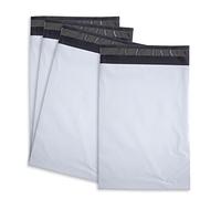 effektivo Lot de 100 pochettes d'expédition autocollantes en plastique pour vêtements, 25 x 35 cm, blanc