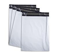 effektivo Lot de 100 pochettes d'expédition autocollantes en plastique pour vêtements, 35 x 45 cm, blanc