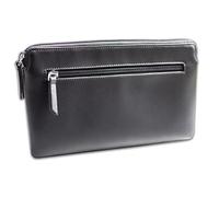 effektivo Porte-Documents Sacoche en Cuir véritable Noir