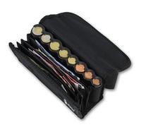 effektivo Portefeuille avec Distributeur de pièces et Ceinture de Transport - Portefeuille de Serveur avec Euro - Noir