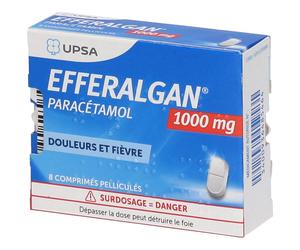 EFFERALGAN 1000mg, comprimé pelliculé Comprimé(S) 8 pc(s)