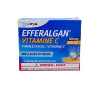 Efferalgan Vitamine C 500/200mg boite de 16 comprimés effervescents