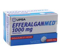 EfferalganMed 1000mg Paracétamol 8 Comprimés Effervescents