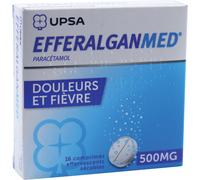 EfferalganMed 500mg Paracétamol Douleurs Et Fièvre 16 Comprimés Effervescents Sécables