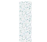 Effet 3D Cuisine Mur Brique Auto-adhésif Floars Tropical Vert Feuille Vinyle Papiers Peints pour Bureau Chambre Salon Étude Décoration Murale, Blue Marble, 45cm X 300cm