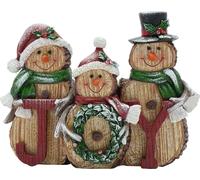 Effet bois Bonhomme de neige Famille de joie WD2626 (Taille unique) (Marron)
