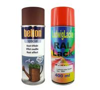 Effet De Rouille 400Ml Protection Contre La Rouille Set Avec 1 Aérosol RAL 2004