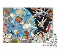 Effet Domino de la Station Spatiale Puzzle en Bois Imperméable DIY Puzzles De 1000 Pièces pour Adultes Amusant Jeux De Stimulants