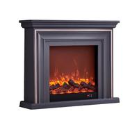Effet Flammes Cheminée électrique avec Manteau, Insert de Chauffage de cheminée Extra-Mince, cheminée décorative autoportante Moderne, Flamme réglable, télécommande, 750/1500 W Moderne Decorative