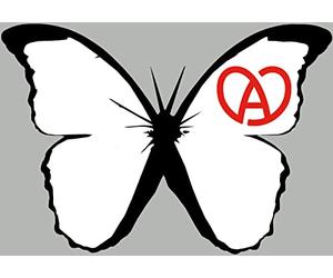 Effet papillon Alsace blanc (10x7cm) - Autocollant(sticker)