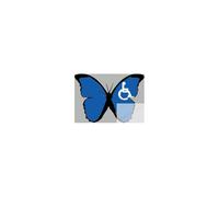 Effet Papillon Handicap Moteur - 10x7cm - Sticker/Autocollant