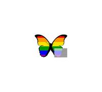 Effet Papillon Lgbt - 15x10.5cm - Sticker/Autocollant