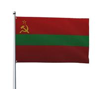 Effet Tricot Du Drapeau De L'État De Transnistrie Avec Œillets Drapeaux Décoratif Drôle Bannière Décoration Pour Intérieure Porche Pelouse 90X150Cm