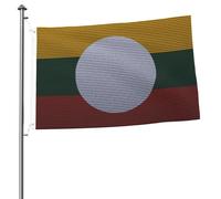 Effet Tricot Du Drapeau De L'État Shan Avec Œillets Drapeau De Jardin Drôle Drapeaux Décoratif Décoration Pour Intérieure Balcon Porche 90X150Cm